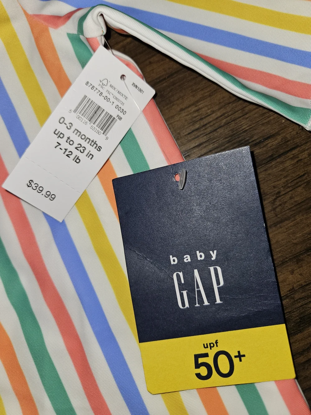 GAP Multicolor Striped Sunsuit Romper - Yellow, Green, Blue, Orange, Pink, White